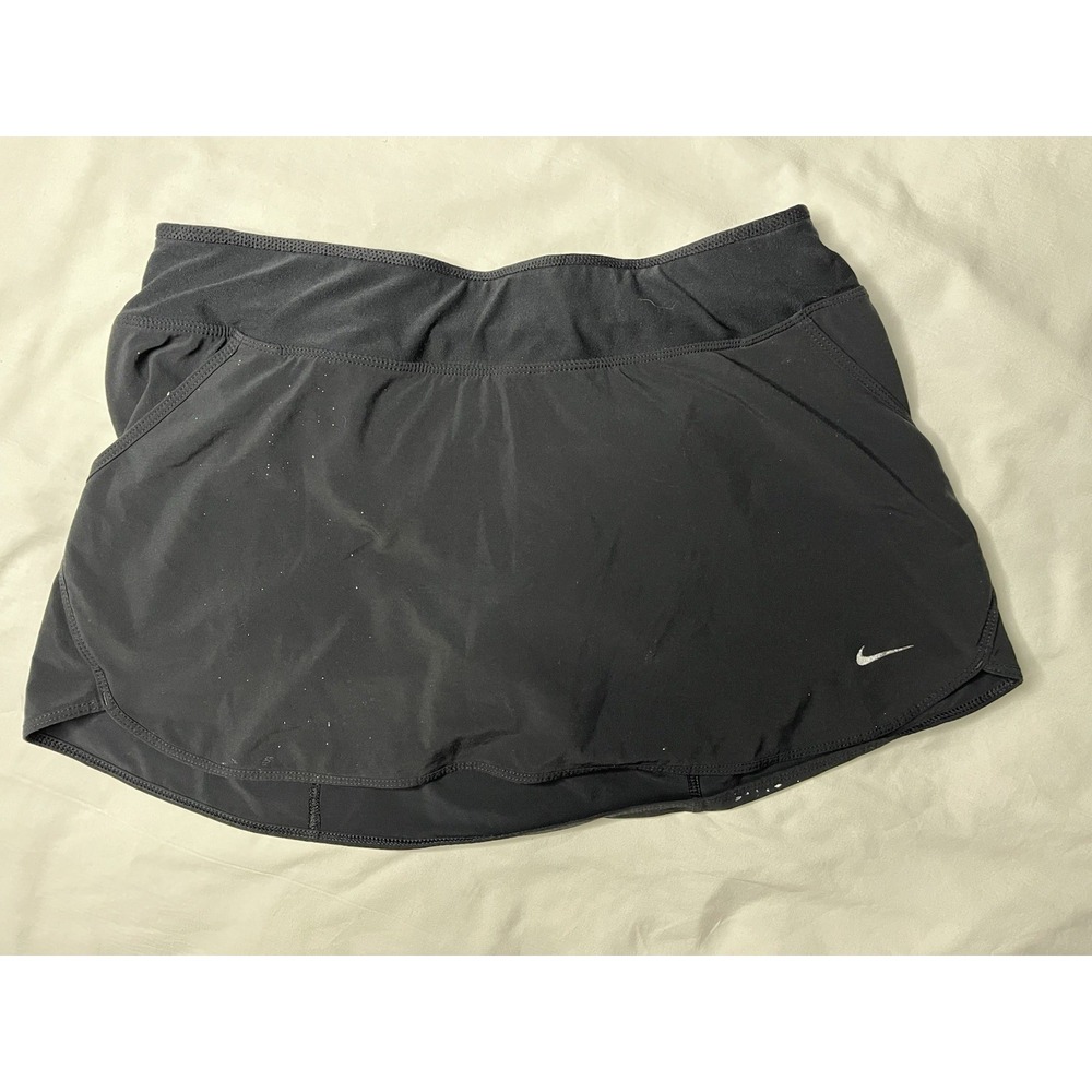 Nike Dri Fit Tennis Skort Skirt Women's Size Medium Black 453694-011 READ